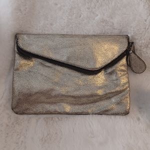 Gold Crackle Clutch